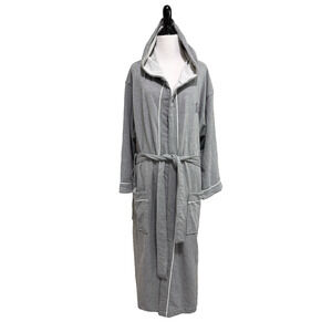 Monarch Cypress x Lucky Owl French Terry Cloth Robe S Gray Spa Hotel Lounge Cozy
